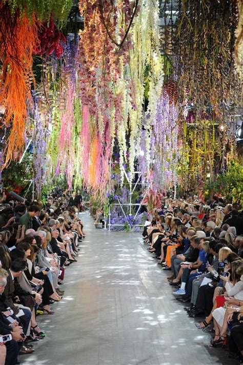 dior flower wall show|Dior fashion show landscape.